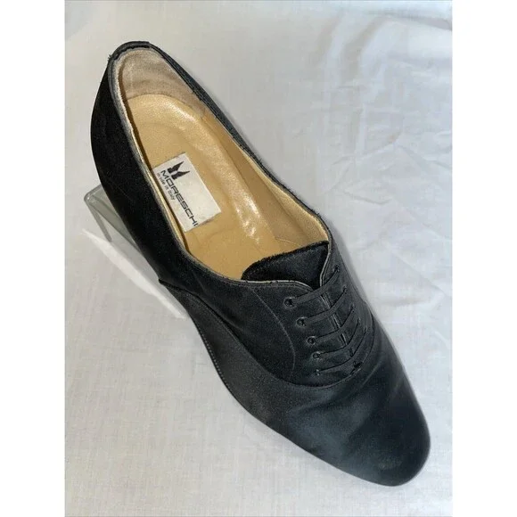 Moreschi Men’s Tuxedo Satin Shoes Size 11 M Black Party Ballroom Business Formal