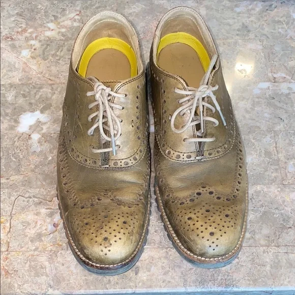 Cole Haan Men's Gold Brogue Oxfords