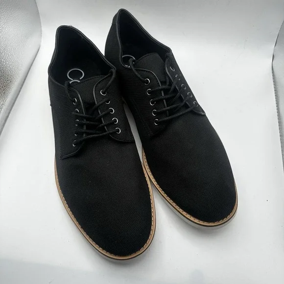 Calvin Klein Men's Armando Oxford Dress Shoes Black Lightweight Fabric LaceUp 11