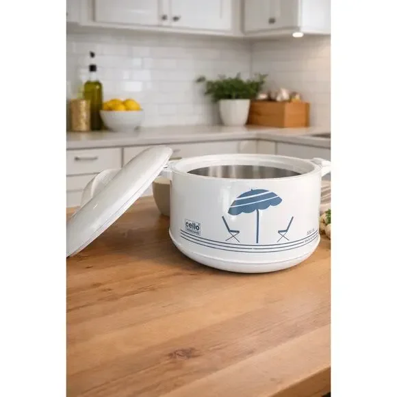 Cello 5L Insulated Hot Pot Food Warmer Stainless Steel Casserole 5000ml