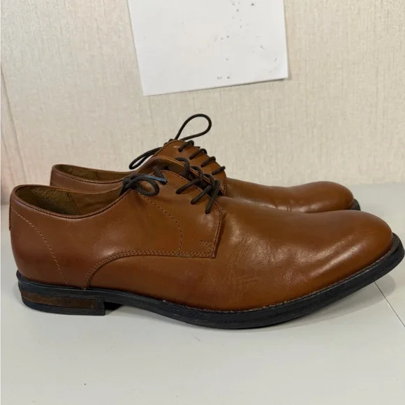 Stafford Mens Dress Shoes Lace‎ Up Italian Leather Upper F21668 Brown Size 13