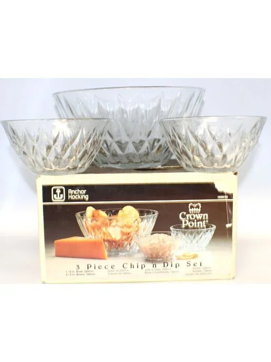 Anchor Hocking 3-Pc Chip And Dip Set 9