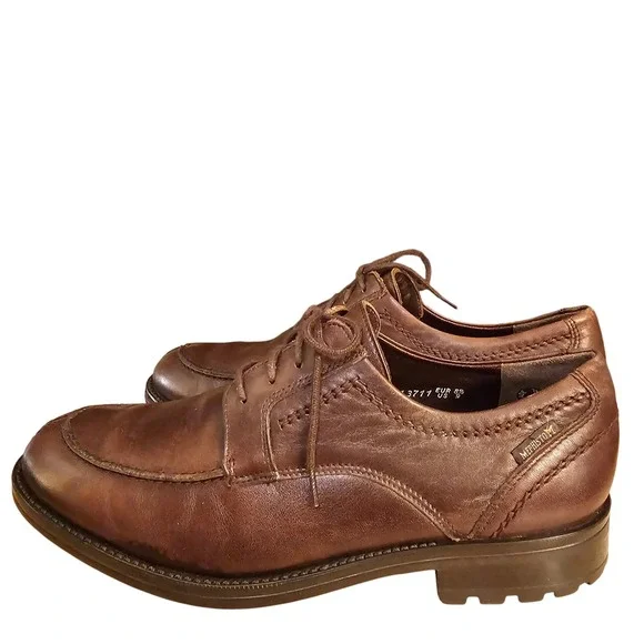 Mephisto Brown‎ Leather Oxford Dress Shoes Men US 9 EUR 8.5 Air Jet Comfort