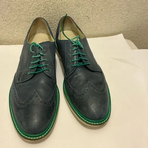 Cole Haan Blue Oxfords with Green Accents