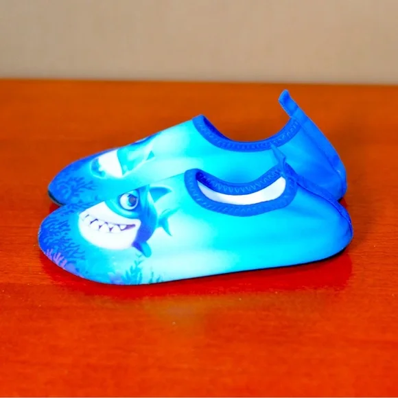 Unisex Boys Girls Water Shoe Shark Blue Size 10 Toddlers