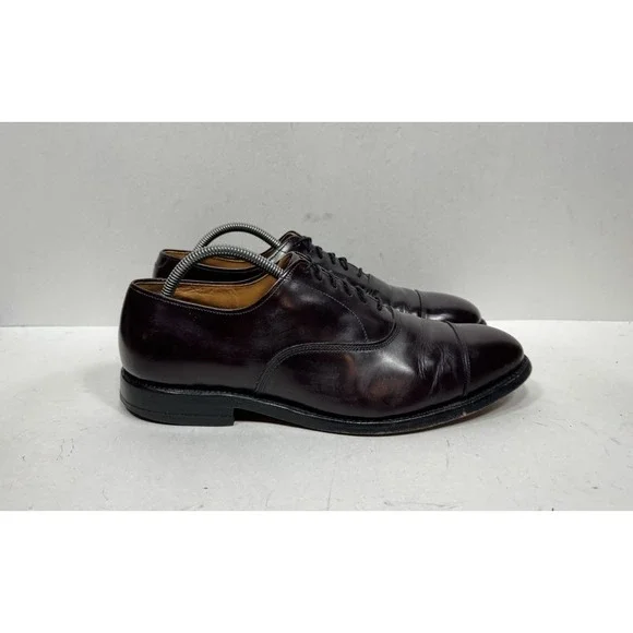 Allen Edmonds Park Avenue 5675 Cap Toe Oxfords‎ Mens Sz 9 D Burgundy Dress Shoes