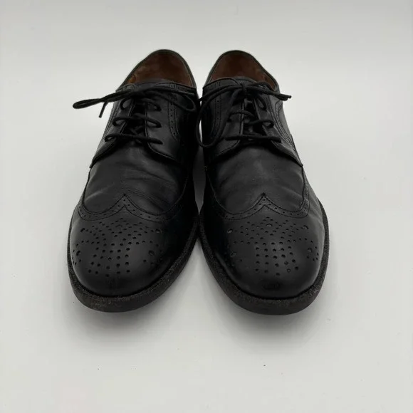 Johnston & Murphy Wingtip Oxford Mens 13M Black Excellent Leather Brogue 20-3351