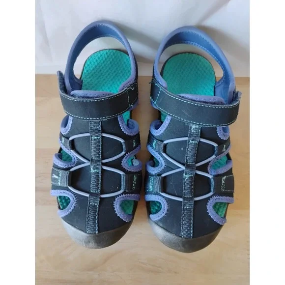 Ozark Trail Kids Navy Blue Teal Closed Toe Water Sandals Hiking Shoes Size 1