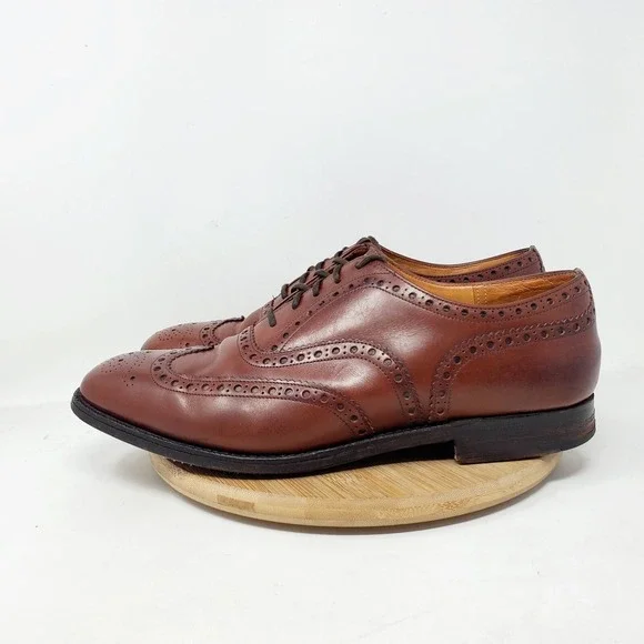 Churchs‎ Chetwynd Shoes Mens 9.5 D Brown Leather Oxford Brogue Medallion UK 8.5F