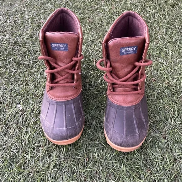 Sperry Top Sider Tan/Blue Port Boot Sz(13)