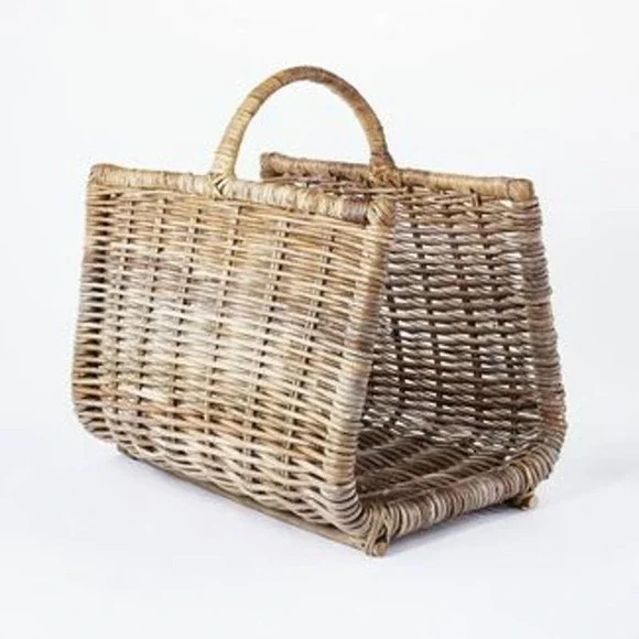 20” Kooboo Rattan Log Holder Basket –‎ Threshold Studio McGee, Target 2021
