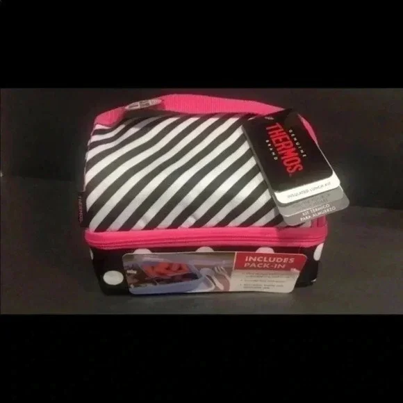 Thermos Brand new lunch‎ box with bento type box and utensils.