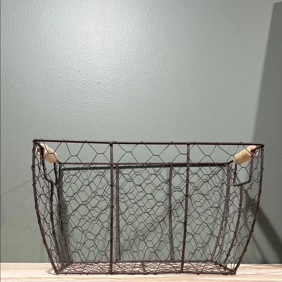 Brown Wire Storage Basket