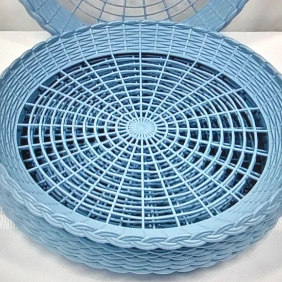 Sky Blue Woven Decorative Tray - Home Accents