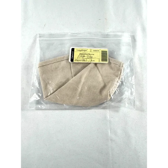 Longaberger Falling Snow Gift Flax Fabric Liner 23892239