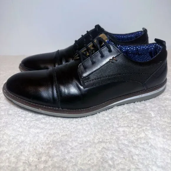 Steve Madden Men's Black Oxford Lace Up Shoes Casual /dress / business Size 9