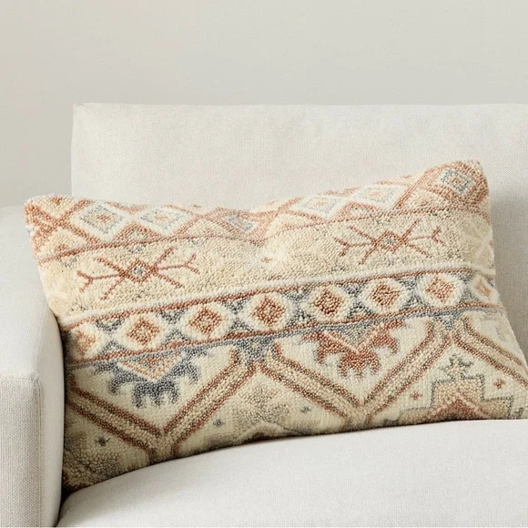 Set of 2 Pottery Barn Birch Handknotted Lumbar Pillow Covers