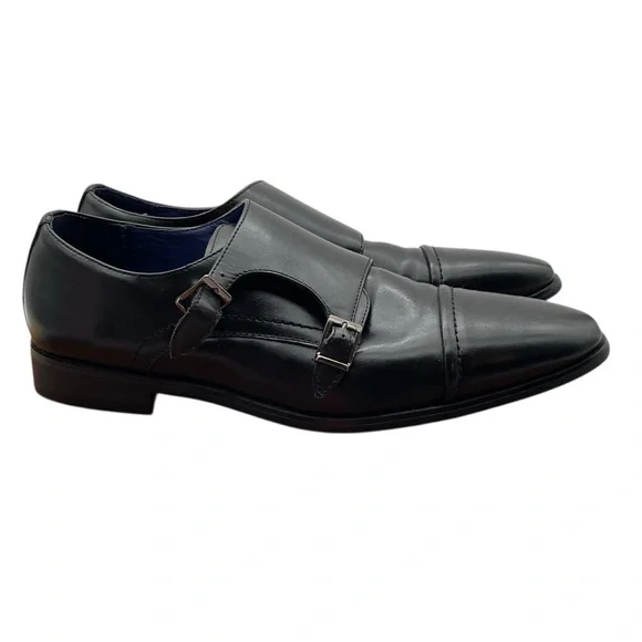 Bruno Marc Men's Classic‎ leather Black Dress Shoes 7.5