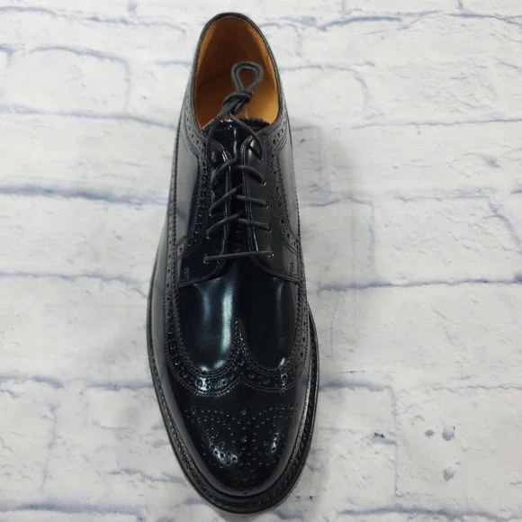 RIGHT SHOE ONLY Florsheim MENS 10 D Kenmoor Imperial Black Leather Wingtip Derby