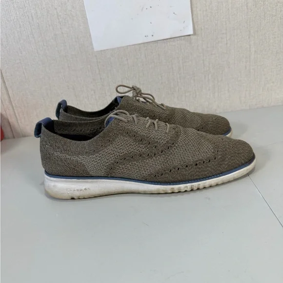 Cole Haan Men's 2 Zerogrand C26927‎ Morel/White Stitchlite Wingtips Shoes Sz 11M