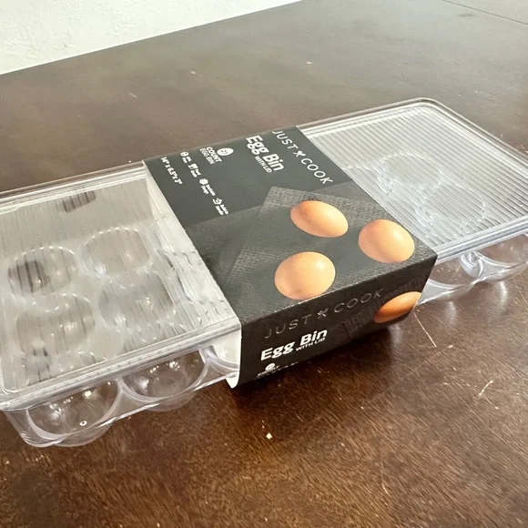 Just Cook Clear Egg Storage Container with Transparent Design 21 egg