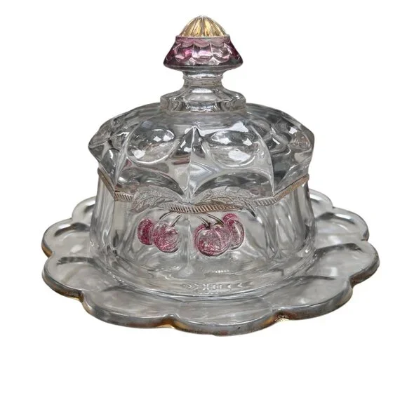 Mosser Northwood Cherry And Cable Butter Dish Cloche