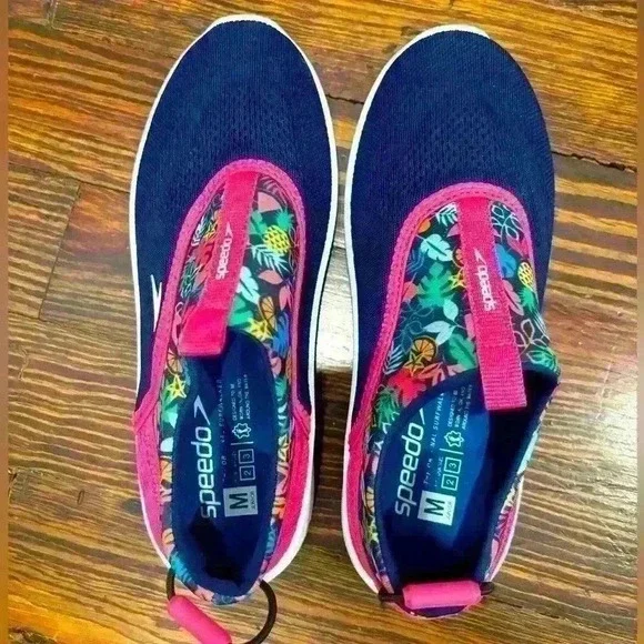 Speedo Juniors Girls Tropical Floral Water Shoes Size Medium 2-3