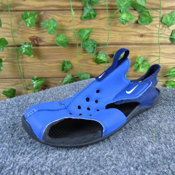 Nike Sunray Protect 2 Boys 2 Blue Synthetic Sandals Lightweight‎ Water-Friendly
