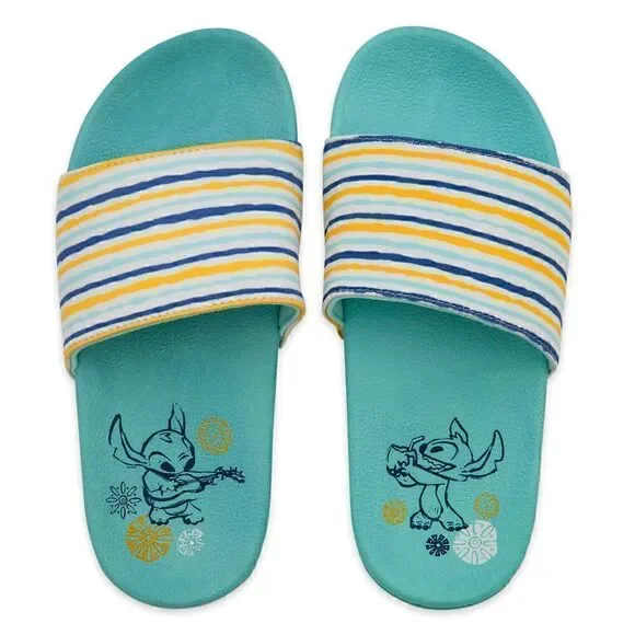 Stitch Slides for Kids Swim Size 9/10 NWT Disney Girls Boys