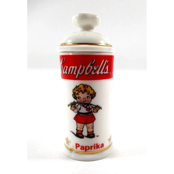 VTG 1995 Campbell's Soup Ceramic Paprika Spice Jar, 4