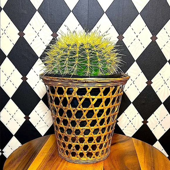 Vintage Open‎ Weave Wicker Basket – Rustic Charm – 9-Inch