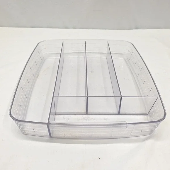 Longaberger Basket Protector 45438 Spoon Drawer Clear Plastic 5 Compartment