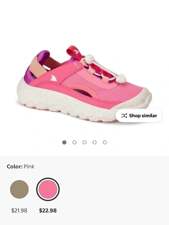 Children's Pink Water Shoe with Easy Bungee Fit
