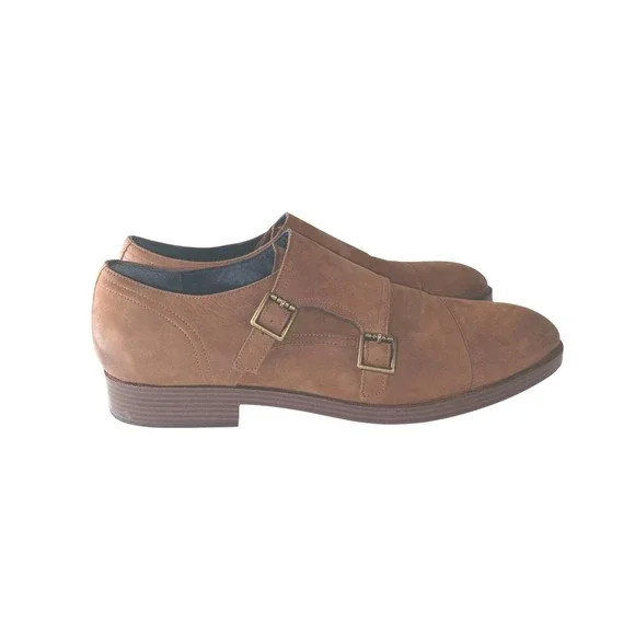 Cole Haan Oxford Mens sz 11 M Brown Double Monk Strap Leather Dress Shoes C26739