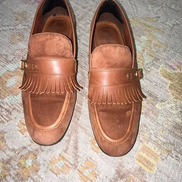 Aldo brown suede kiltie loafer dress shoe sz 7