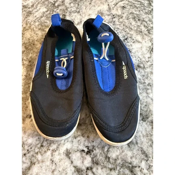 Speedo Kids Water Shoes Aqua‎ Socks Black Blue Slip On Toddler Size M