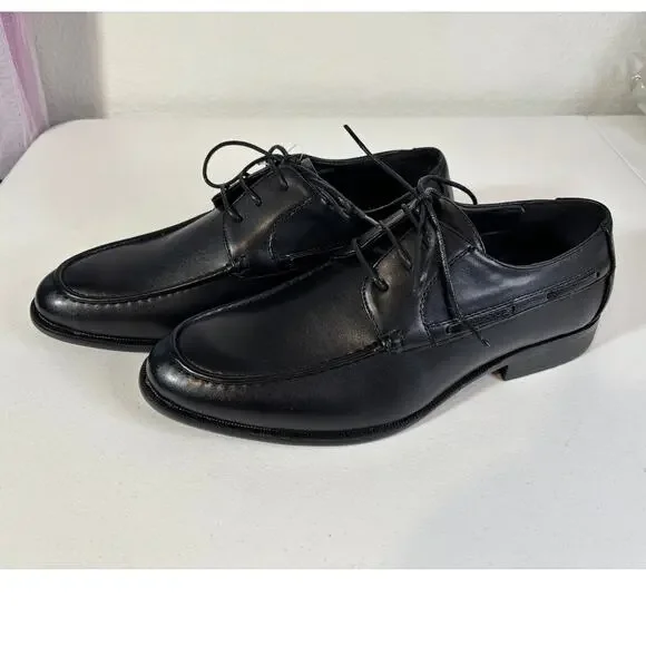 Tahari NWT Men's Size US 8.5 Black Leather Oxford Dress Shoes - Randall