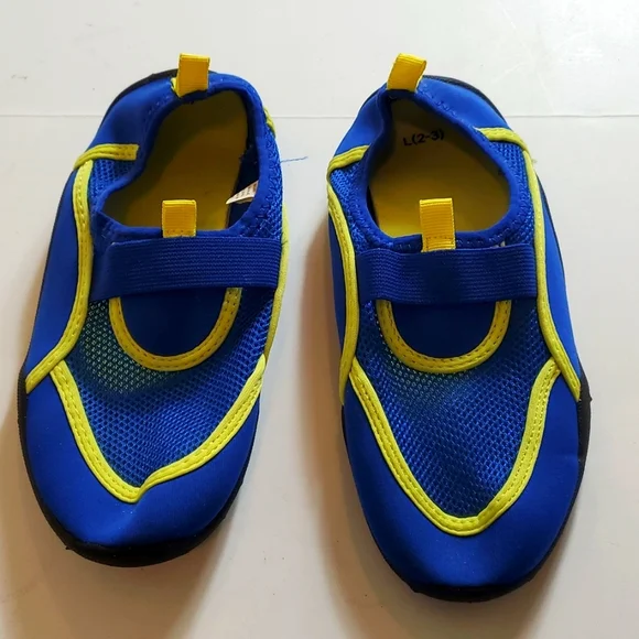 Kids blue and yellow water shoes