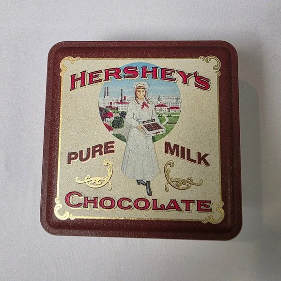 Hershey's Pure Milk Chocolate Tin Vintage Edition #2 1992 Hershey Girl