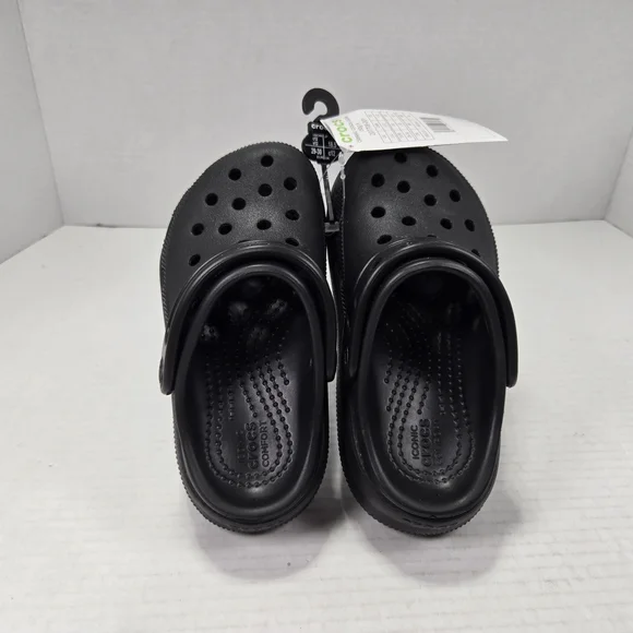CROCS Unisex Classic Cutie Clog Black Slip-on Sandals Size C12 Toddler