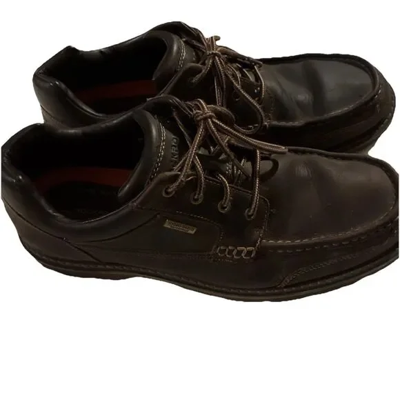 Rockport Men’s 10.5 Brown Waterproof Slip Resistant Leather Shoes A13052