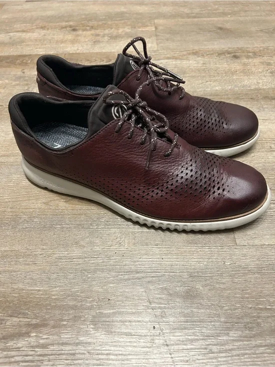 Cole Haan 2 Zerogrand Men’s Size 11.5 Laser Brown Mauve Leather Oxford Sneaker
