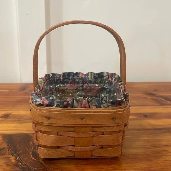 Vtg Longaberger 1991 Mother’s Day Touch Of Pink Potpourri Basket