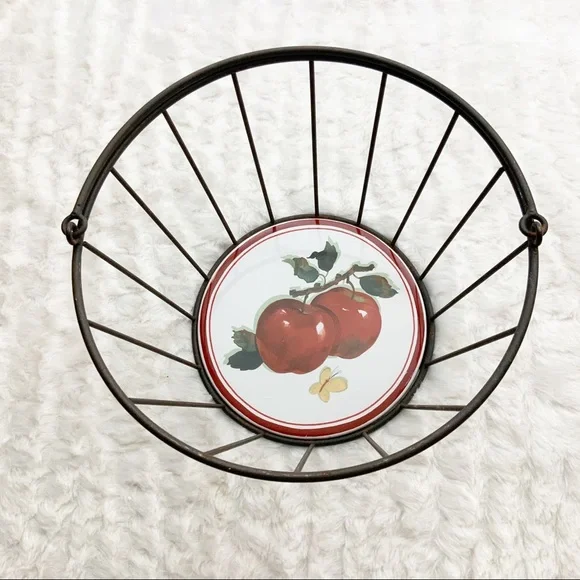 Hallmark metal apple basket farmhouse decor