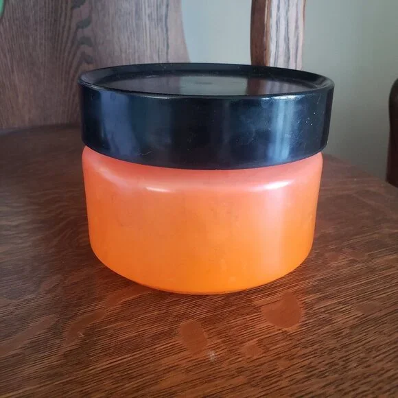 Anchor Hocking Fire King Orange & White Milk Glass Canister With‎ Lid 4:
