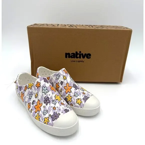 NEW! Native Jefferson Child Shoes - Daisy Grid - J2 (little kid 2)