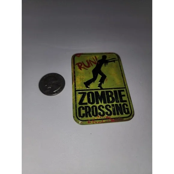 Zombie Crossing‎ Metal Refrigerator Locker Magnet
