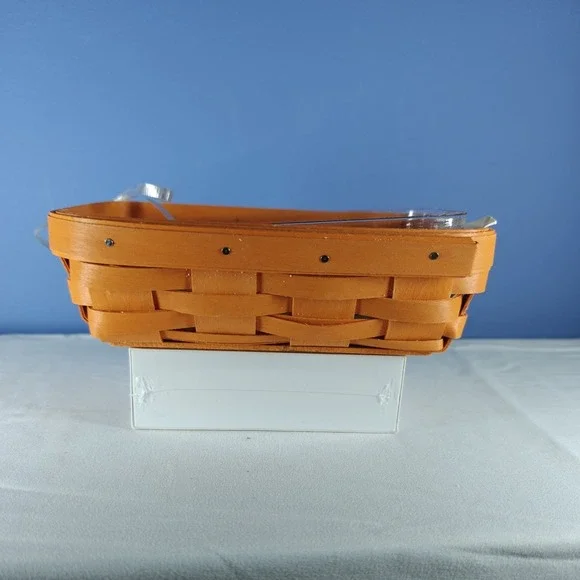 Longaberger Little Rectangle Basket With Protector, NEW‎ in Orange