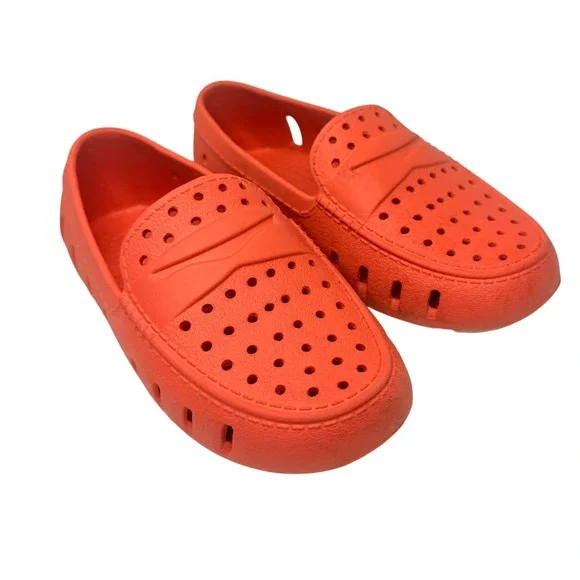 Floafers Country Club Driver Shoes Kids Size 9 Orange Waterproof EVA Loafers