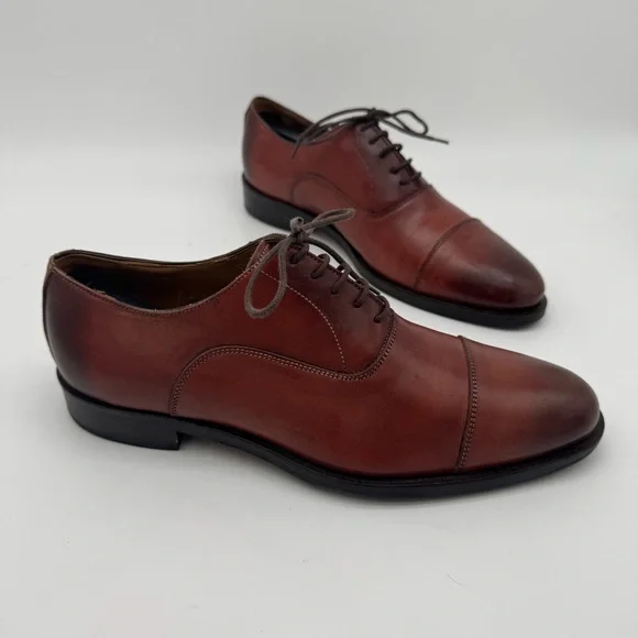 To Boot New York Dover Brown Leather Lace Up Cap Toe Oxford Size 8 M